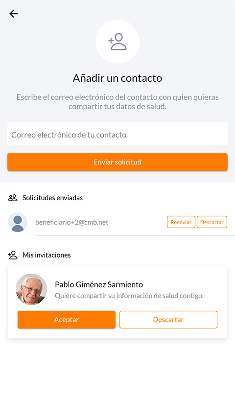 Añadir contacto a CaserFamily